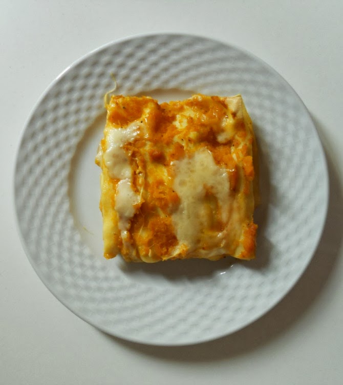 lasagna con zucca e porcini - pumpkin and porcino mushrooms lasagna