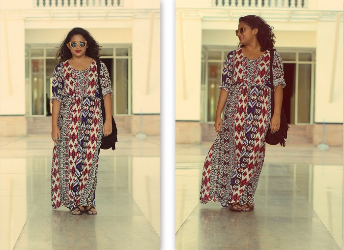 Fat Fashion - Plus Size Fashion - Aztec Maxi Dress - How to wear a maxi dress - Live Laugh Dressup - Indian Fashion Blog - Best Fashion Blog - Top Fashion Blog