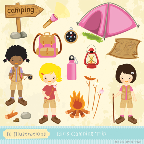 free girl scout camping clipart - photo #31