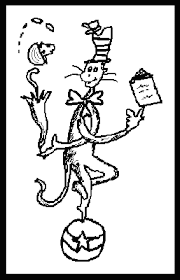 transmissionpress: Cat in the Hat Coloring Page on Ball Dr Seuss