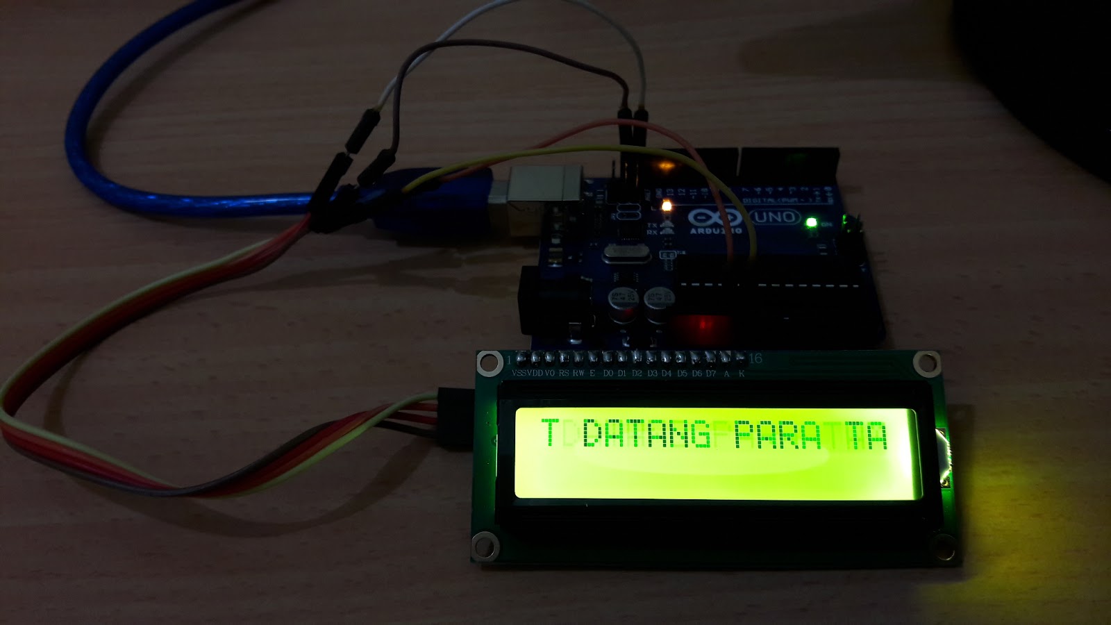 Redy Wibisono - YD3RDW: Running Text pada Serial I2C LCD 16x2 pada Arduino