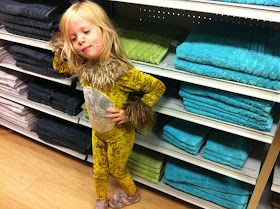 Lion in the towel aisle at Target