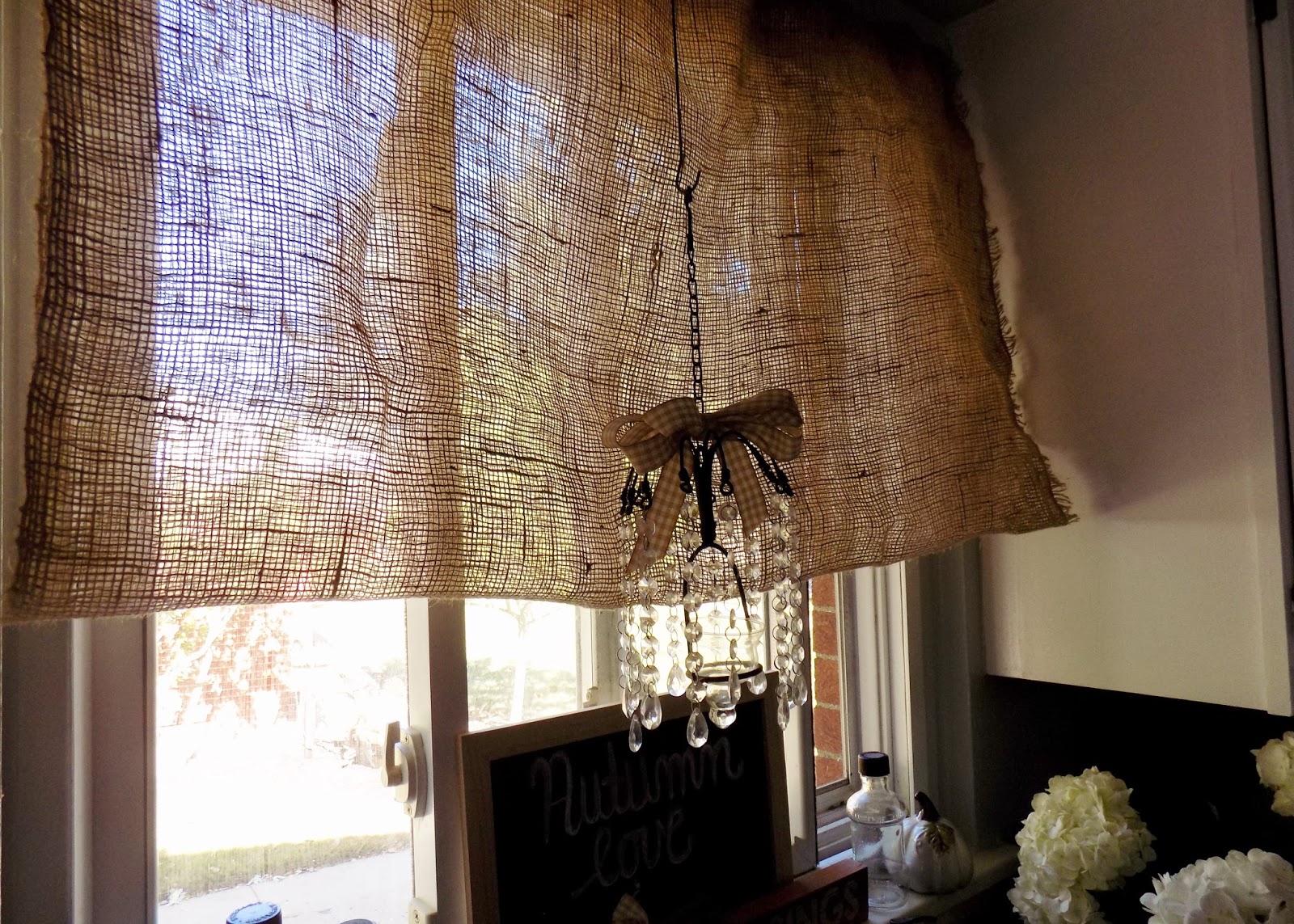 The Quaint Sanctuary Diy No Sew Burlap Curtain