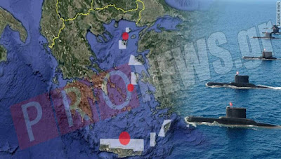Ο χάρτης της αναμέτρησης του ΠΝ με τις «αγέλες» των τουρκικών υποβρυχίων στο Αιγαίο  