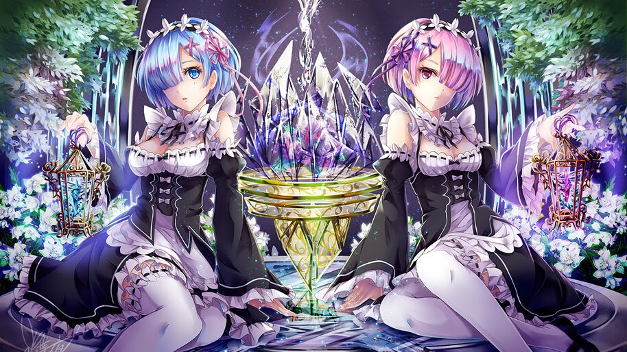 Rem, Ram, Anime, Maid, Girls, Re:Zero, 4K, #4.2744