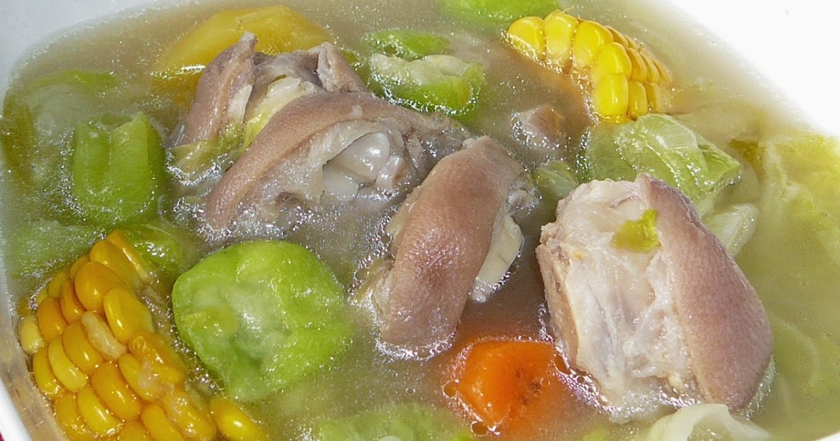Nilagang Pata ng Baboy with Patola at Mais