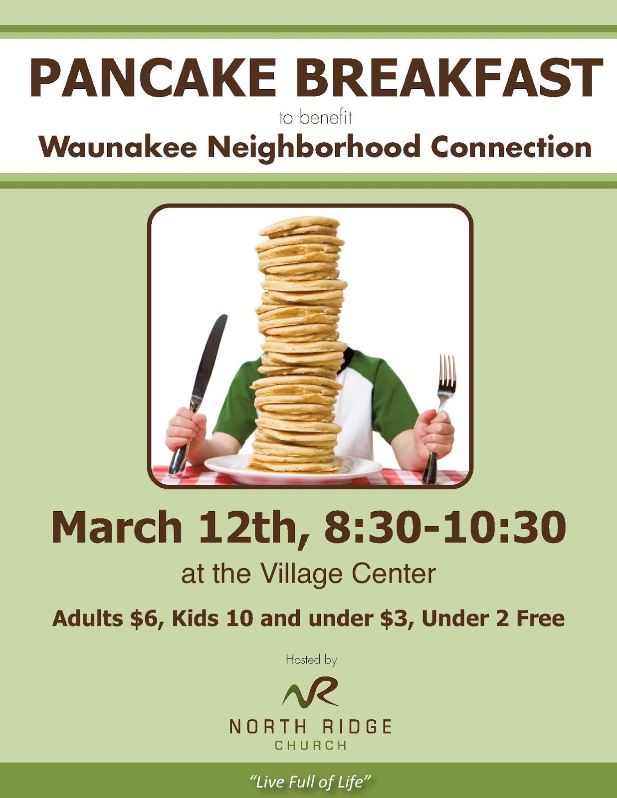 Waunablog Pancake Breakfast to theBenefit Waunakee Neighborhood Connection