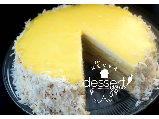 Coconut Layer Cake with Pineapple Curd Filling