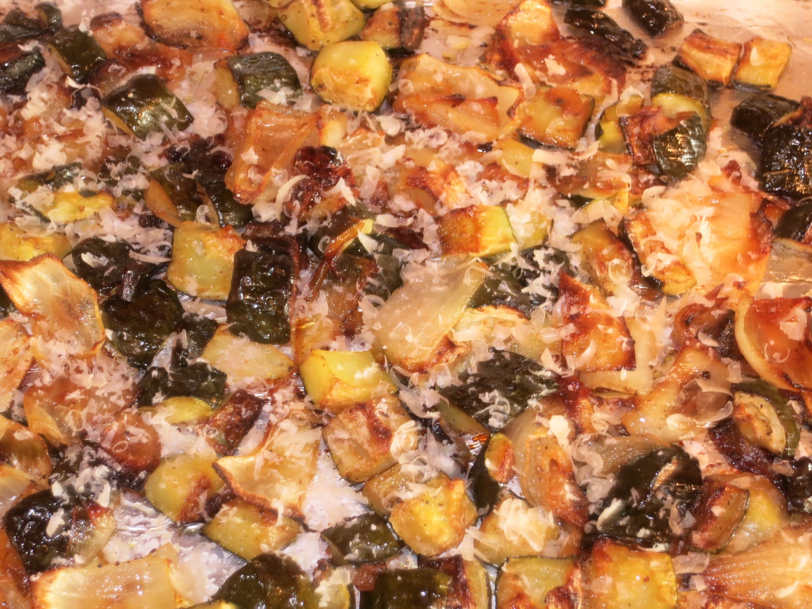 502 FOOD Roasted Zucchini and Onions