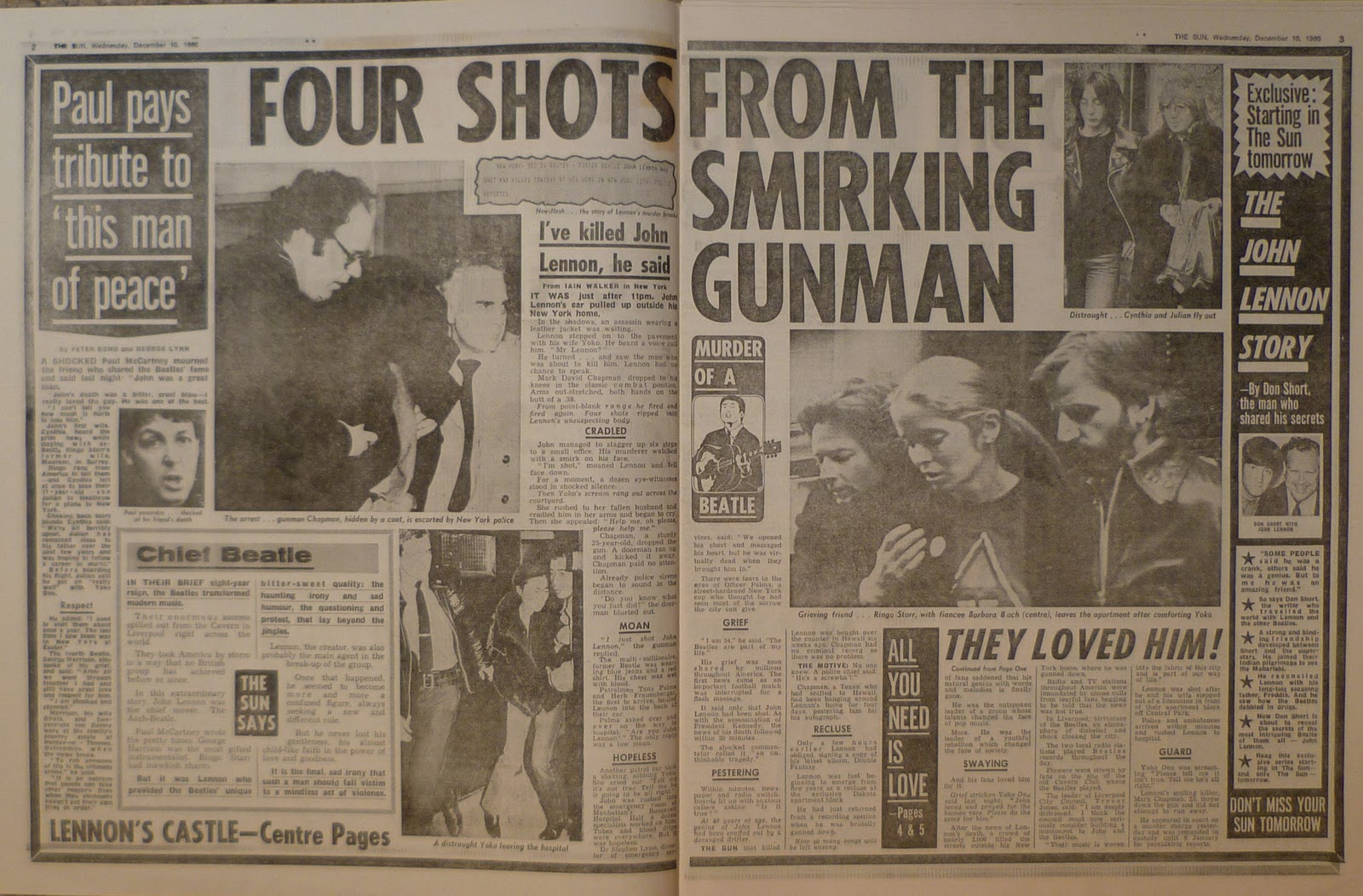 Hold The Front Page: John Lennon Shot