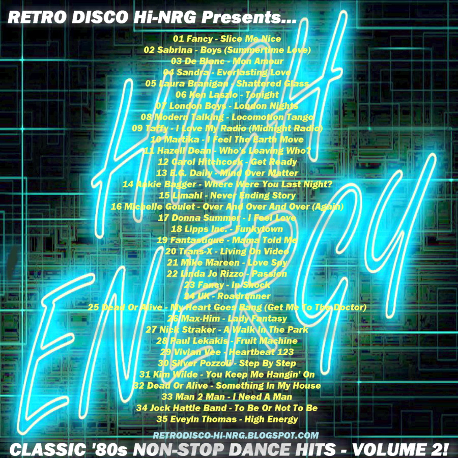 RETRO DISCO HINRG HIGH ENERGY CLASSIC 80s NONSTOP DANCE HITS MIX