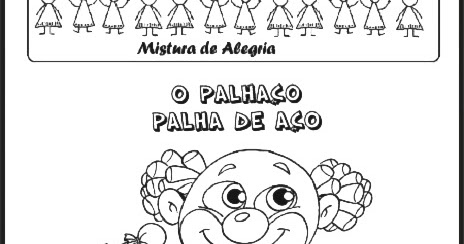 o palhaÇo palha de aÇo dia do circo imprimir colorir mistura de