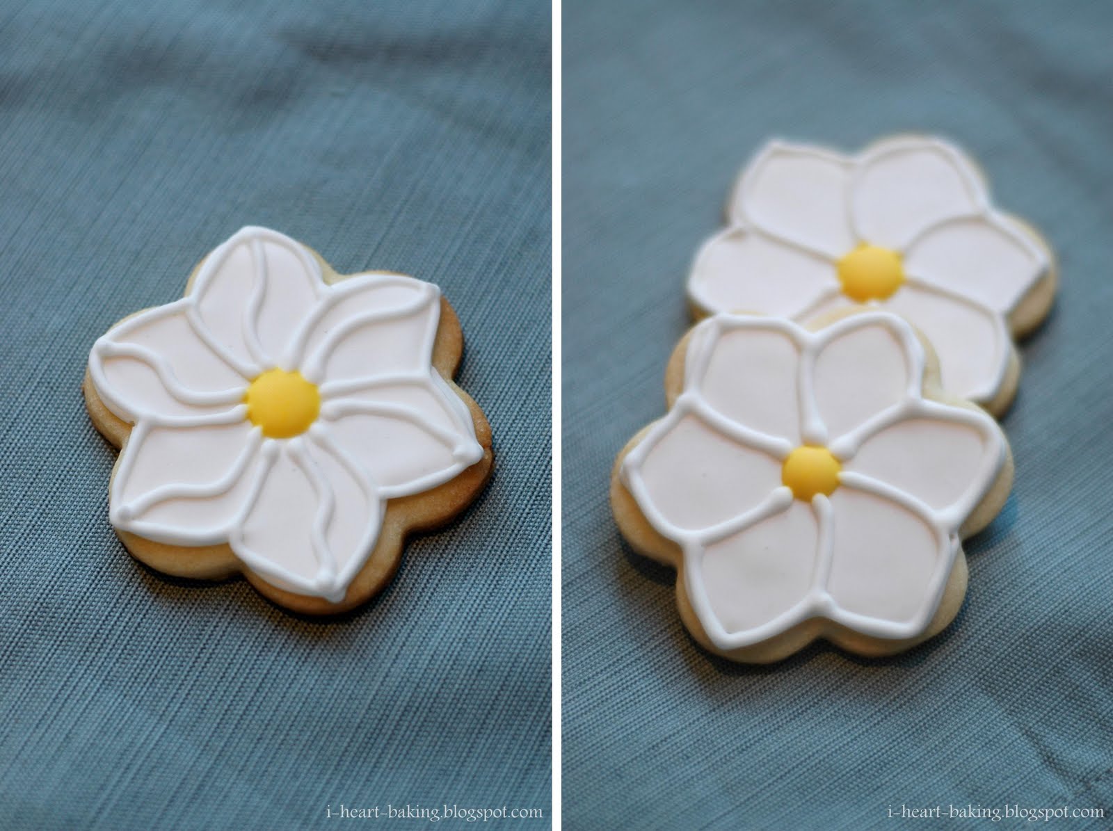 i heart baking! flower sugar cookies with royal icing