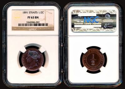 1/2 cent 1891 proof