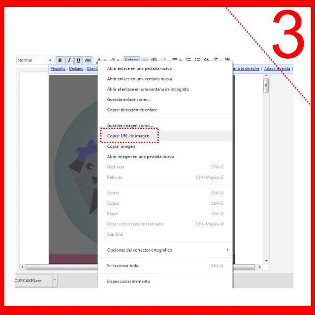 copiar la url de la imagen para pinear