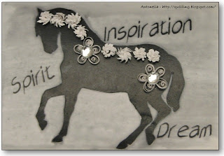 quilling quilled horse atc