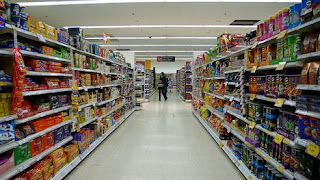 uk supermarket aisle tesco greener photo