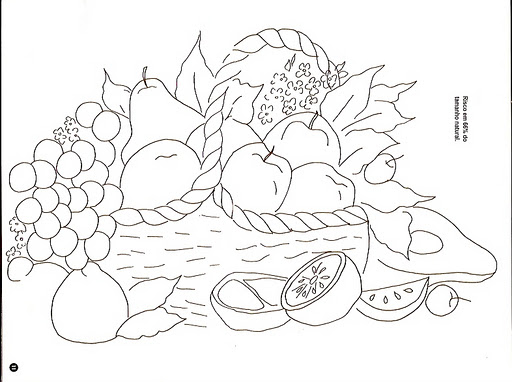 Canasta De Frutas Para Colorear : Dibujos de canastas para colorear
