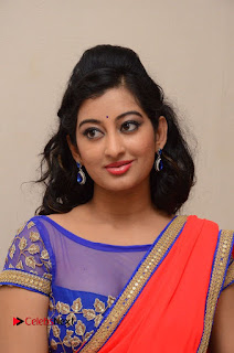 Actress Tejaswini Pictures in Saree at Pratikshanam Audio Launch  0056