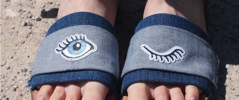 DIY Jeansschlappen Upcycling