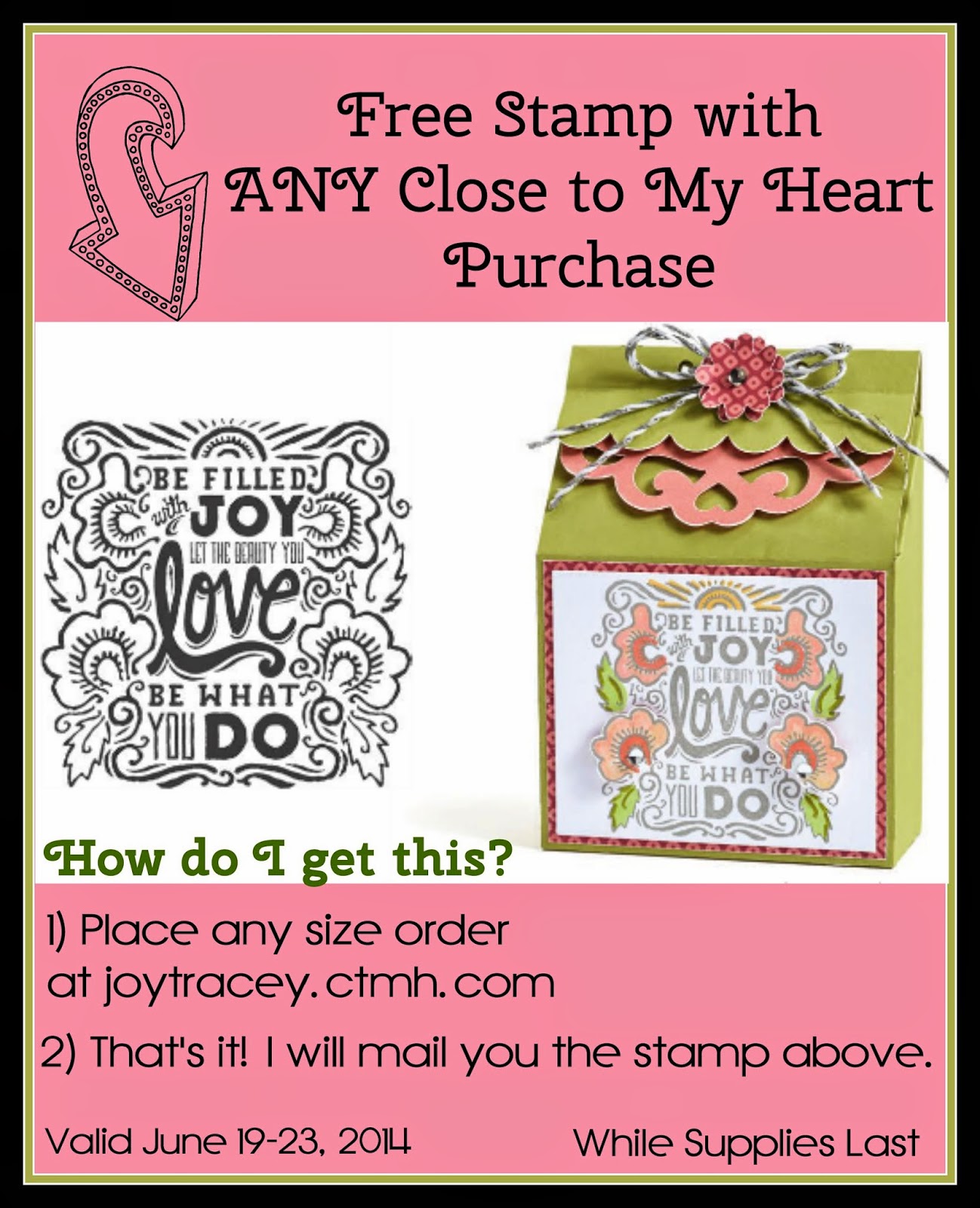 Obsessed with Scrapbooking FREE Close to My Heart Stamp with ANY purchase!