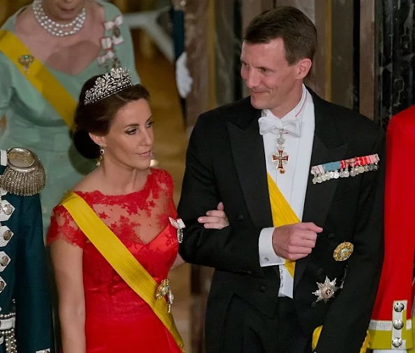 Prince Joachim and Princess Marie of Denmark attend a State Banquet at Fredensborg Palace