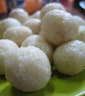 Tuwo Shinkafa African sticky rice balls