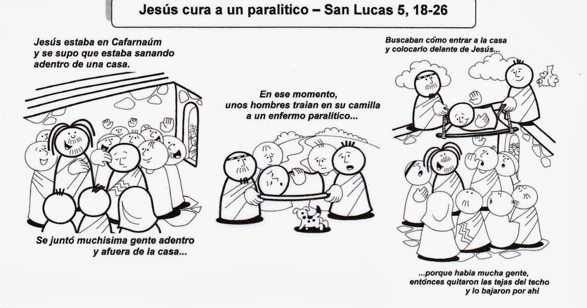Resultado de imagen de jesus sana al paralitico niños