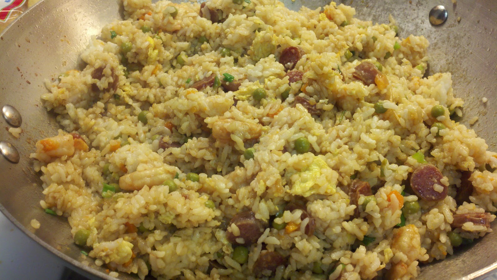 Sassy Dish Chinese Sausage and Shrimp Fried rice