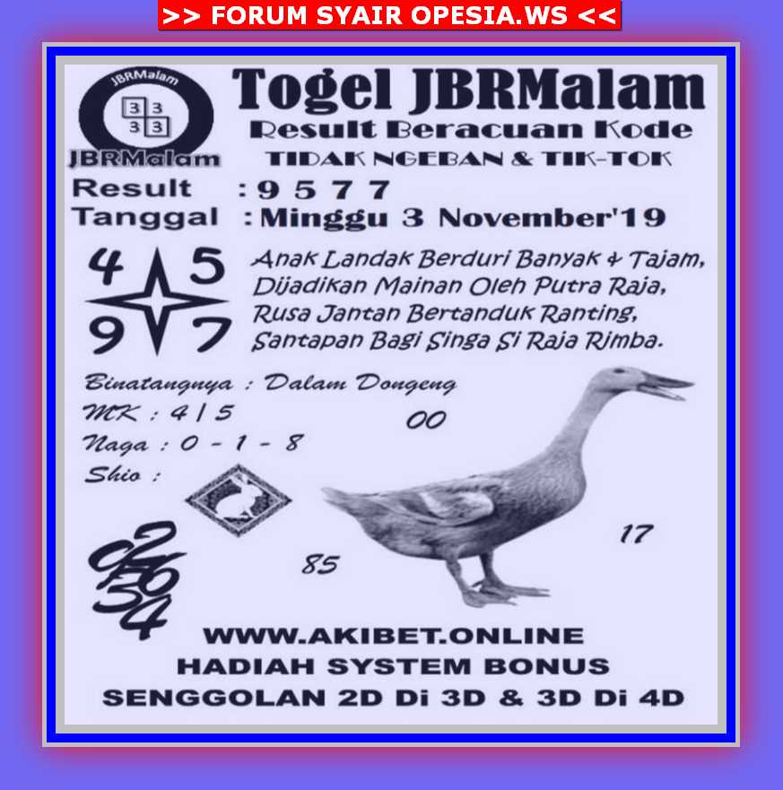 FORUM SYAIR SGP KODE SYAIR