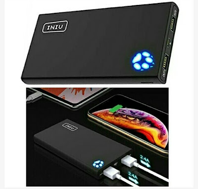 10000mAh Iniu Power Bank with Dual 2.4A USB Ports