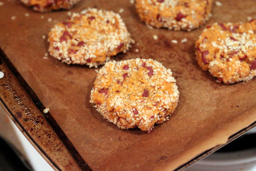 Plant-based patties pre-baking