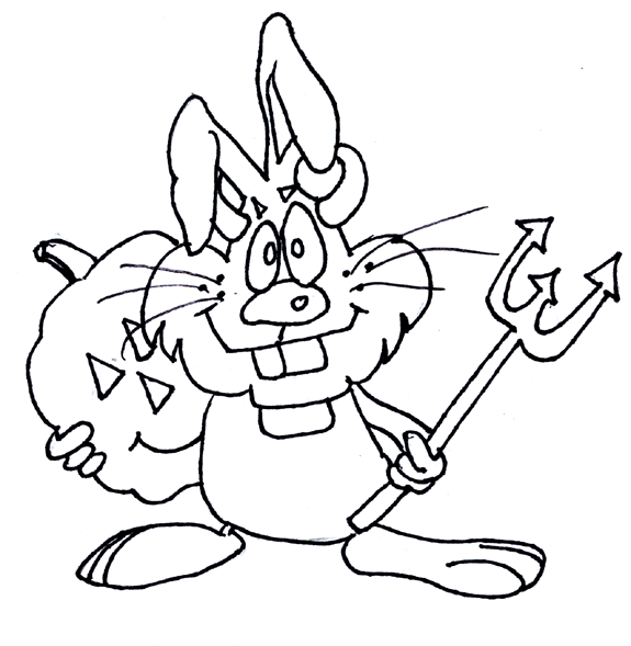 halloween bunny coloring pages - photo #1