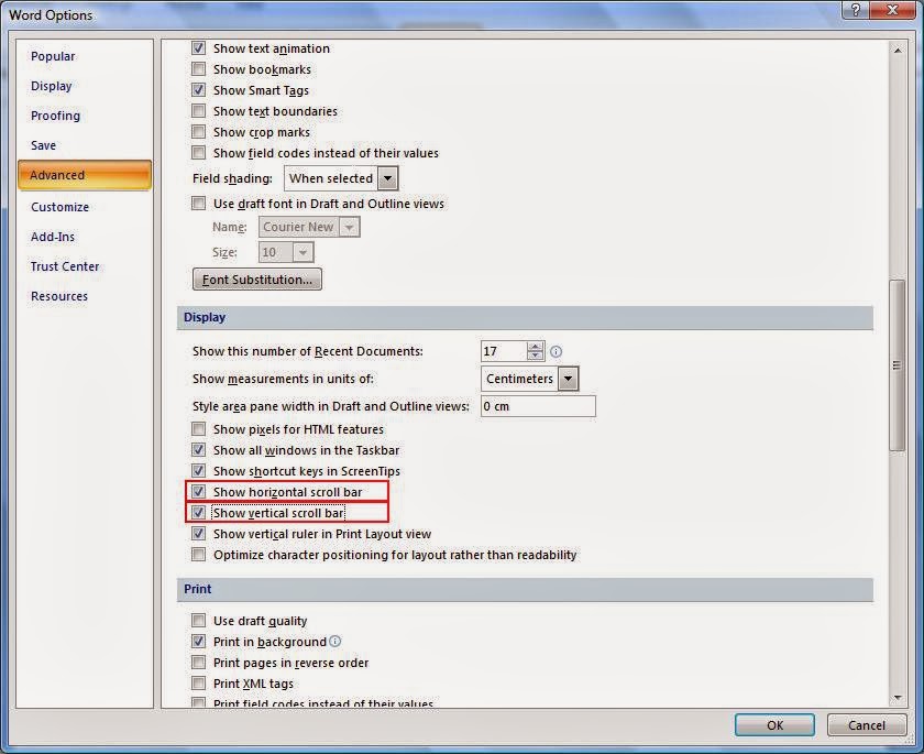 No scroll bar in excel 2013 perllc
