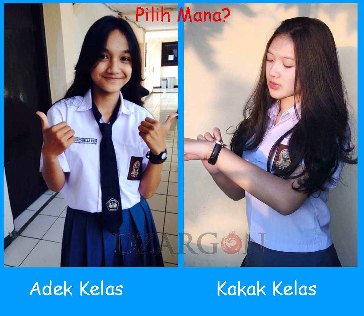 Gambar Lucu Pilih Mana naksir kaka kelas 