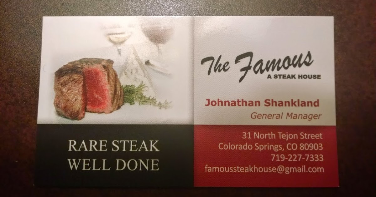 How Does It Rate - Restaurant Reviews: The Famous- A Steakhouse