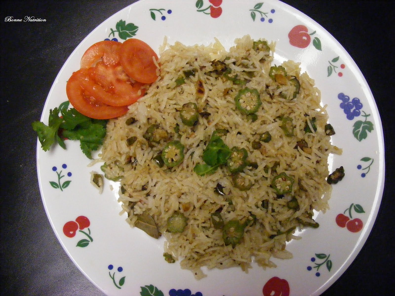 My Indian Dietitian (Bonne Nutrition) Okra Fried Rice