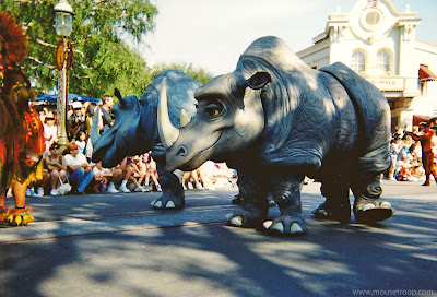 Lion King Celebration Rhinos Disneyland parade