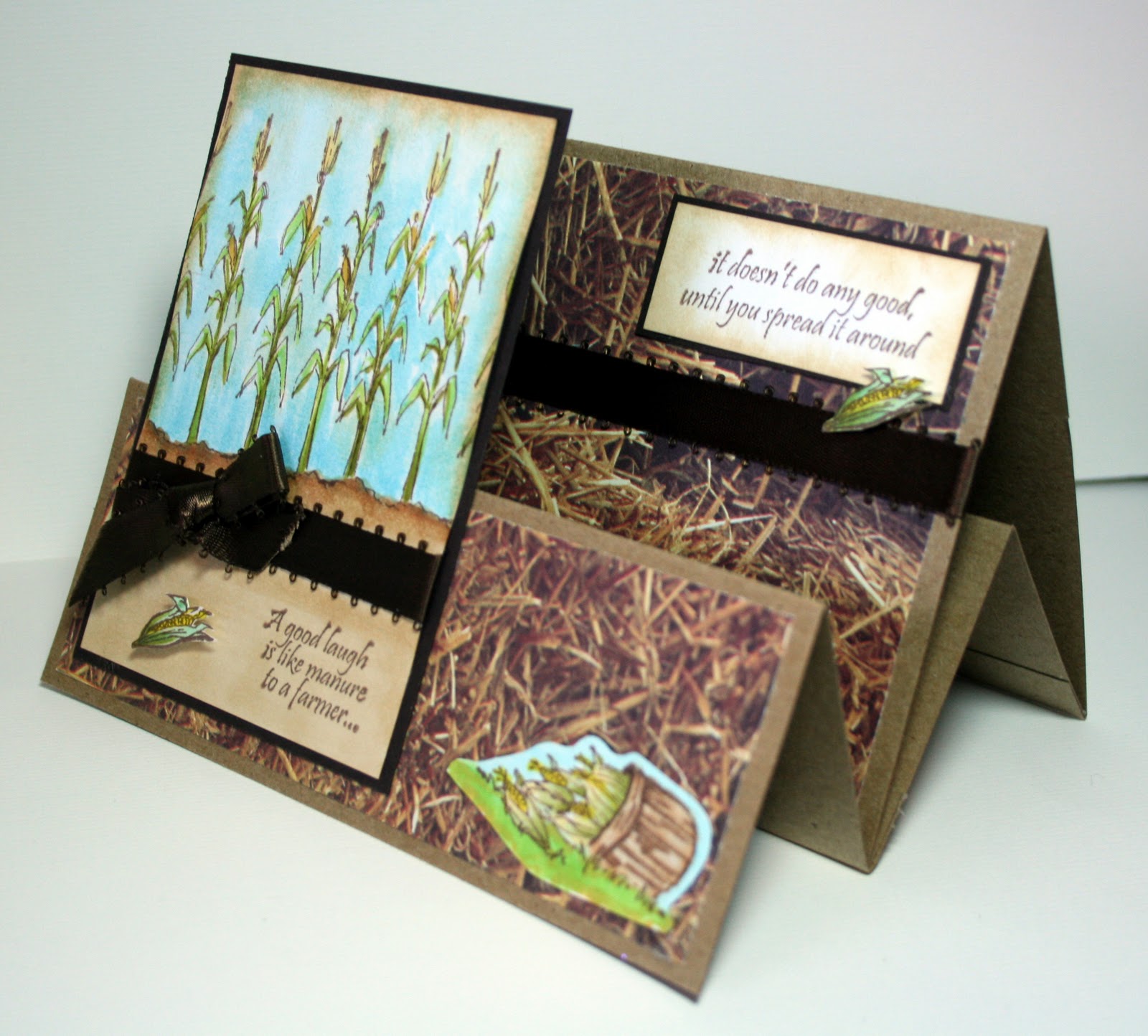 Playing with Paper Tent fold card for fall