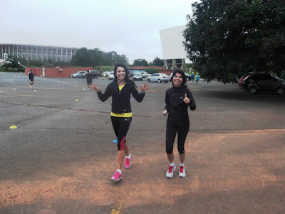 treinando corrida no cine Drive-in 