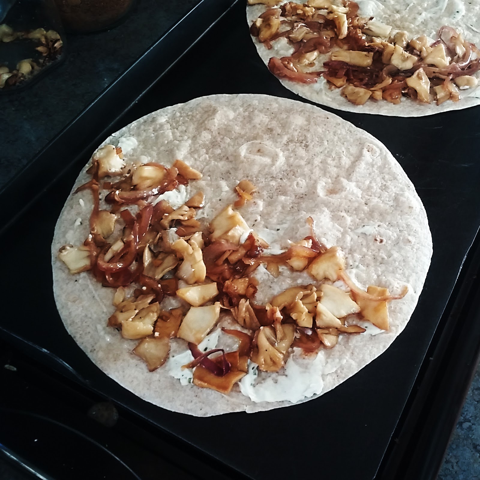 Simply Gourmet Oyster Mushroom Quesadilla vegan