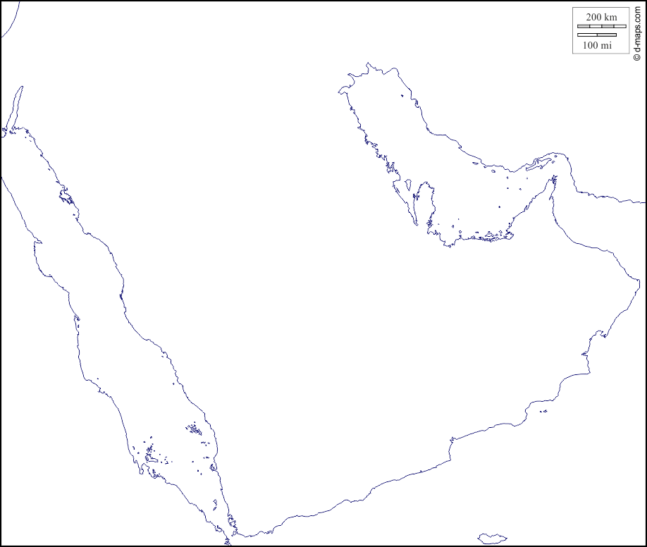 السعوديه للمملكه العربيه خريطه صماء خريطة المملكة
