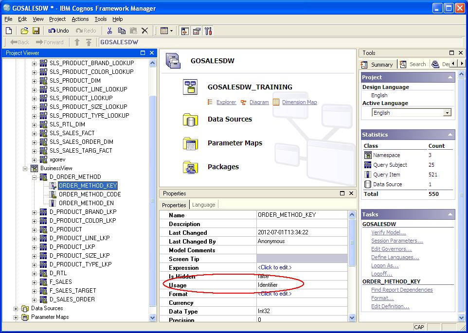 Cognos Blog How to create a Framework Manager Model and Publish package