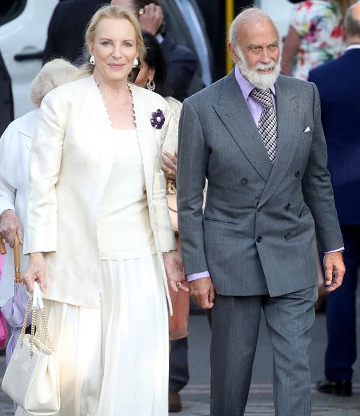 Countess Sophie wore ZIMMERMANN Lace Midi Dress. Queen Elizabeth II, Princess Anne, Princess and Prince Michael of Kent and Princess Beatrice