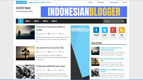Download Template Blogger Fastest Magz Versi 4.9