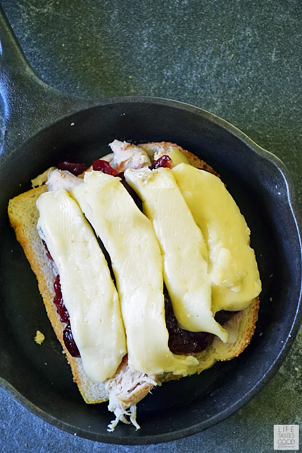 Turkey Grilled Cheese with Cranberry and Brie Cheese