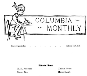 Harold Lamb edited Columbia Monthly