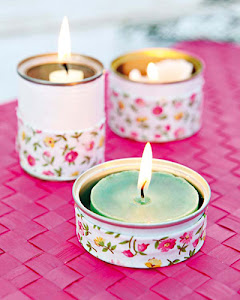 Latas decoradas con washi tape