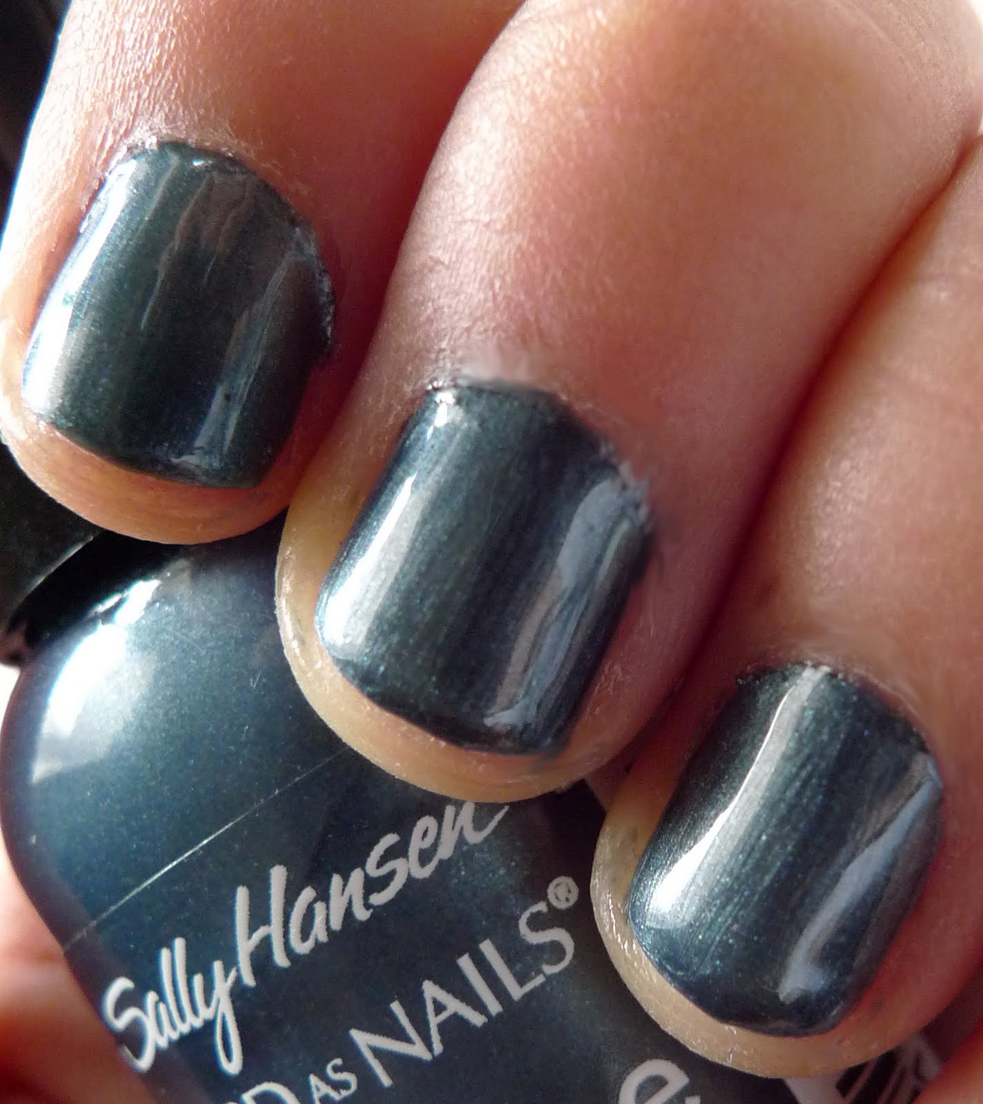 Nail Polish Stories Sally Hansen Gunmetal and Art