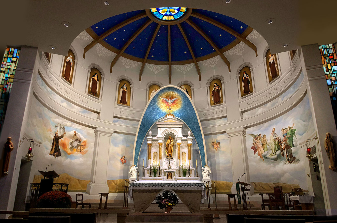 Before and After Our Lady of Mount Carmel in Kenosha, Wisconsin